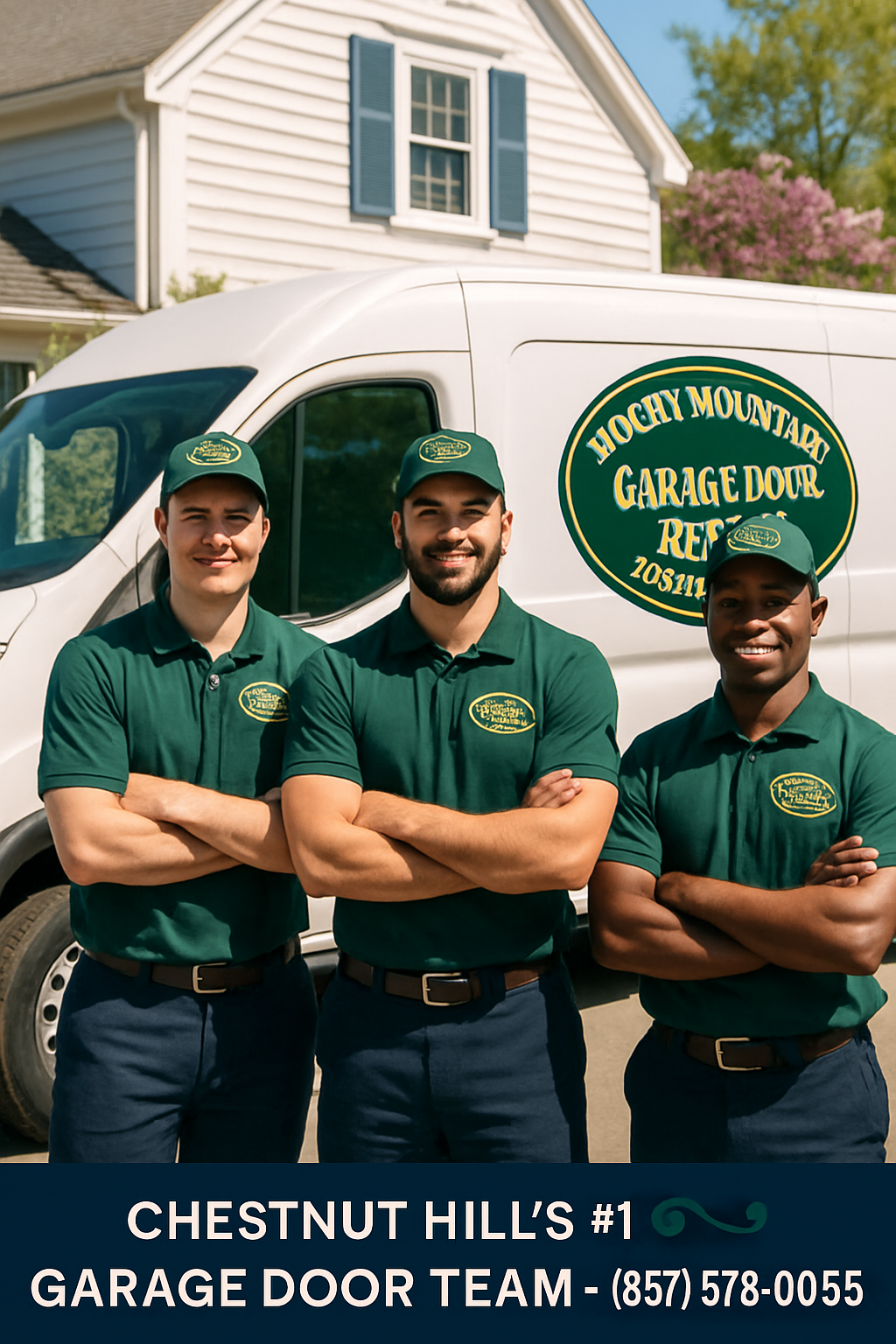 Professional garage door service in  Chestnut Hill