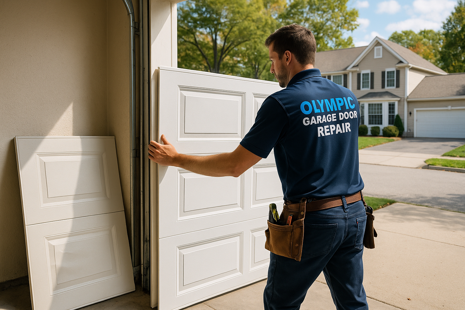 Garage Door Panel Replacement service in Medford