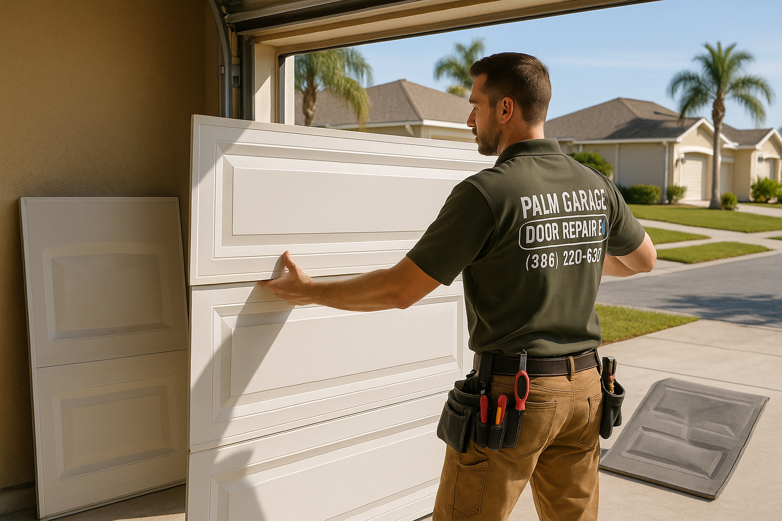 Garage Door Panel Replacement service in Randolph