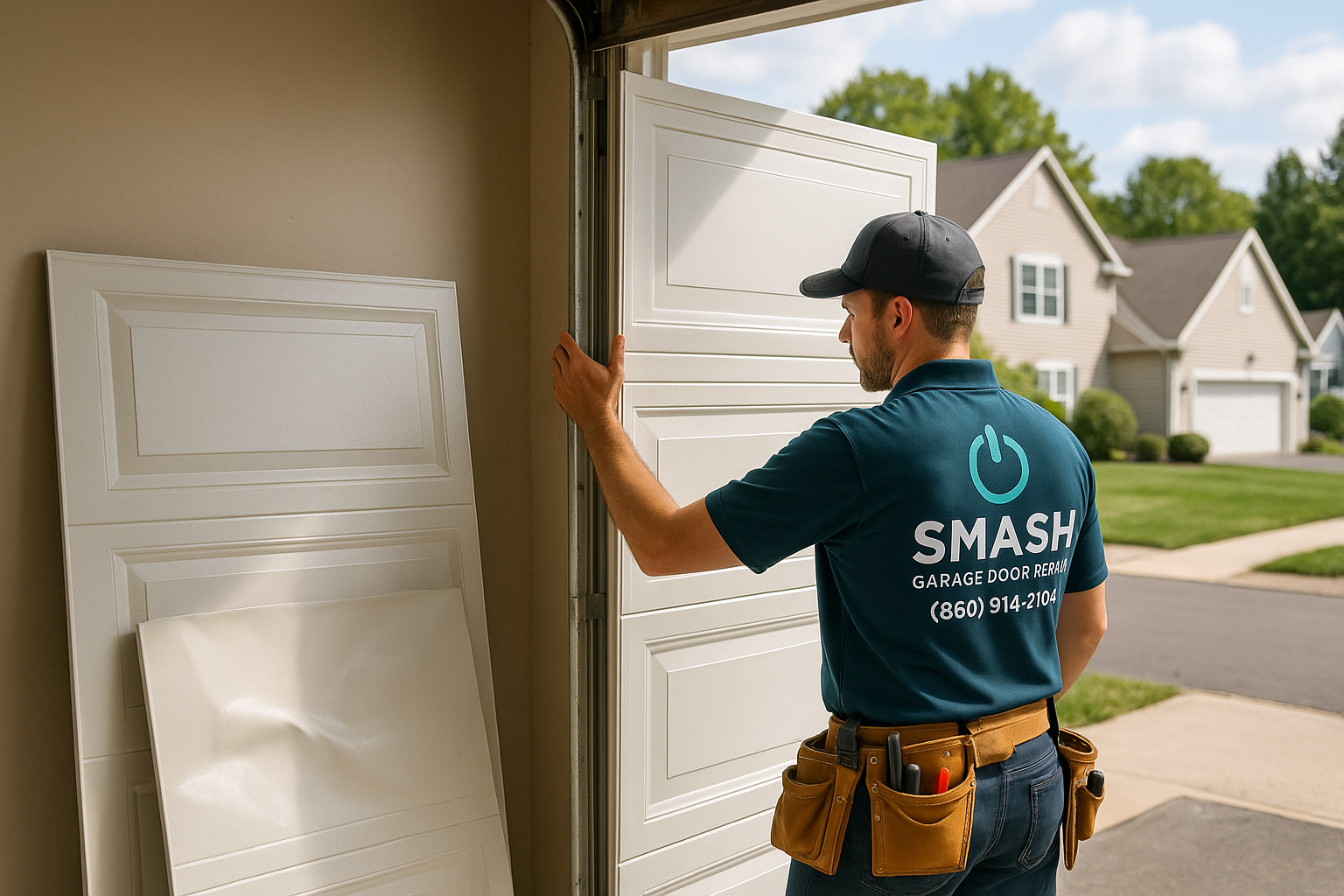 Garage Door Panel Replacement service in North Point