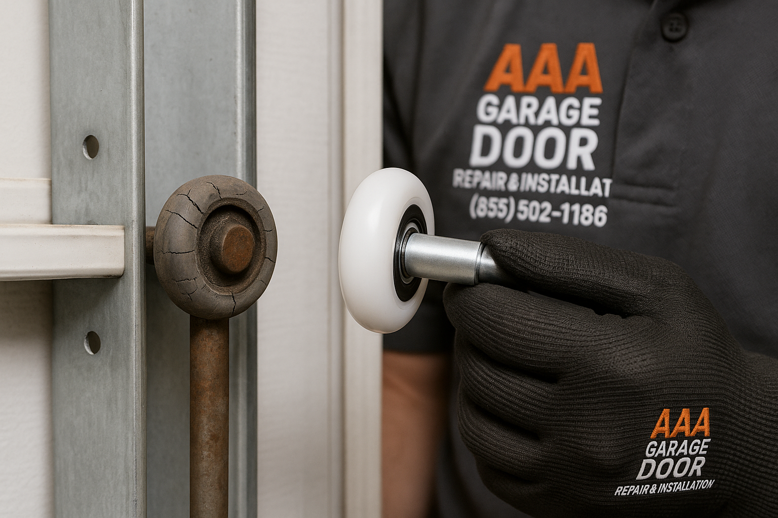 Garage Door Roller Replacement service in Dedham