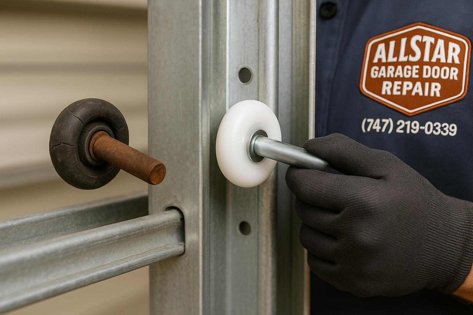 Garage Door Roller Replacement service in Nahant